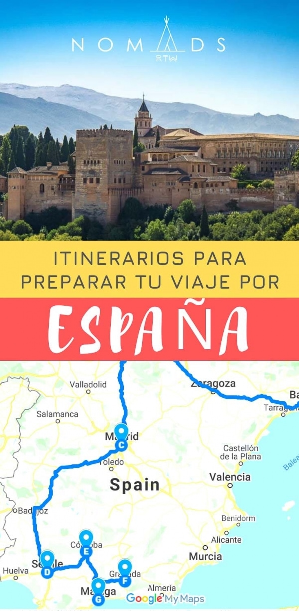 itinerario de viaje por España